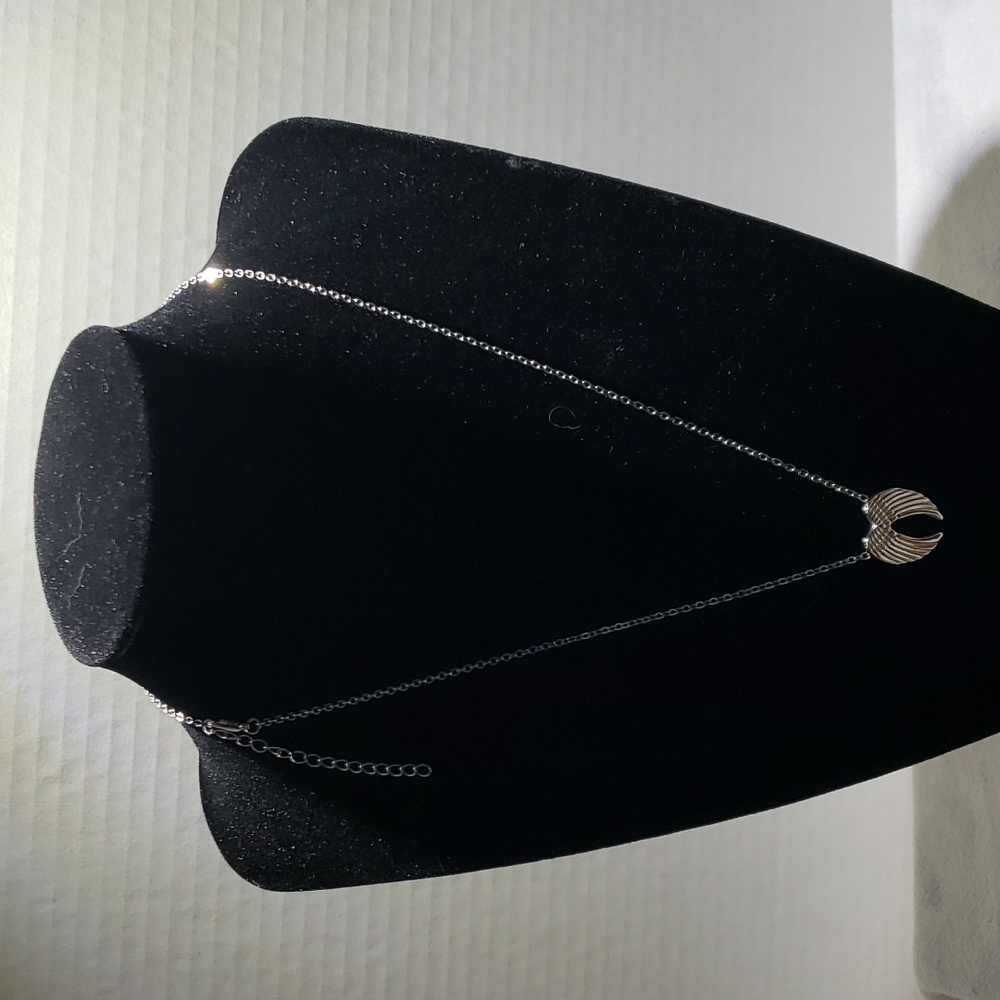 Beautiful petite Silvertone Angel wings Pendant and necklace